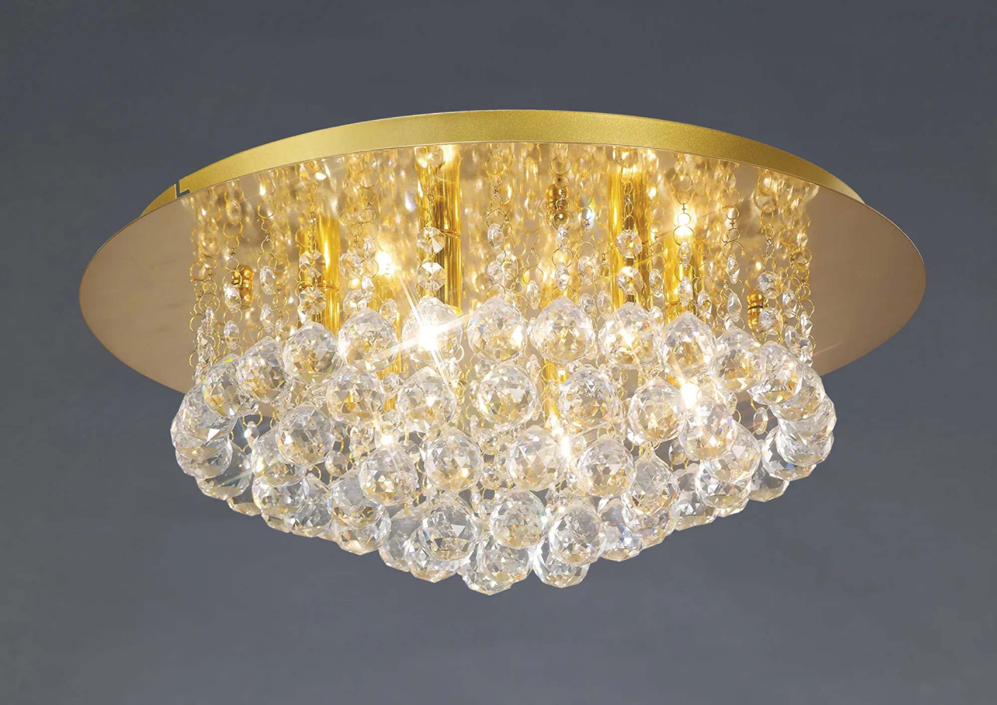 Dahlia Crystal Ceiling Lights Deco Flush Crystal Fittings